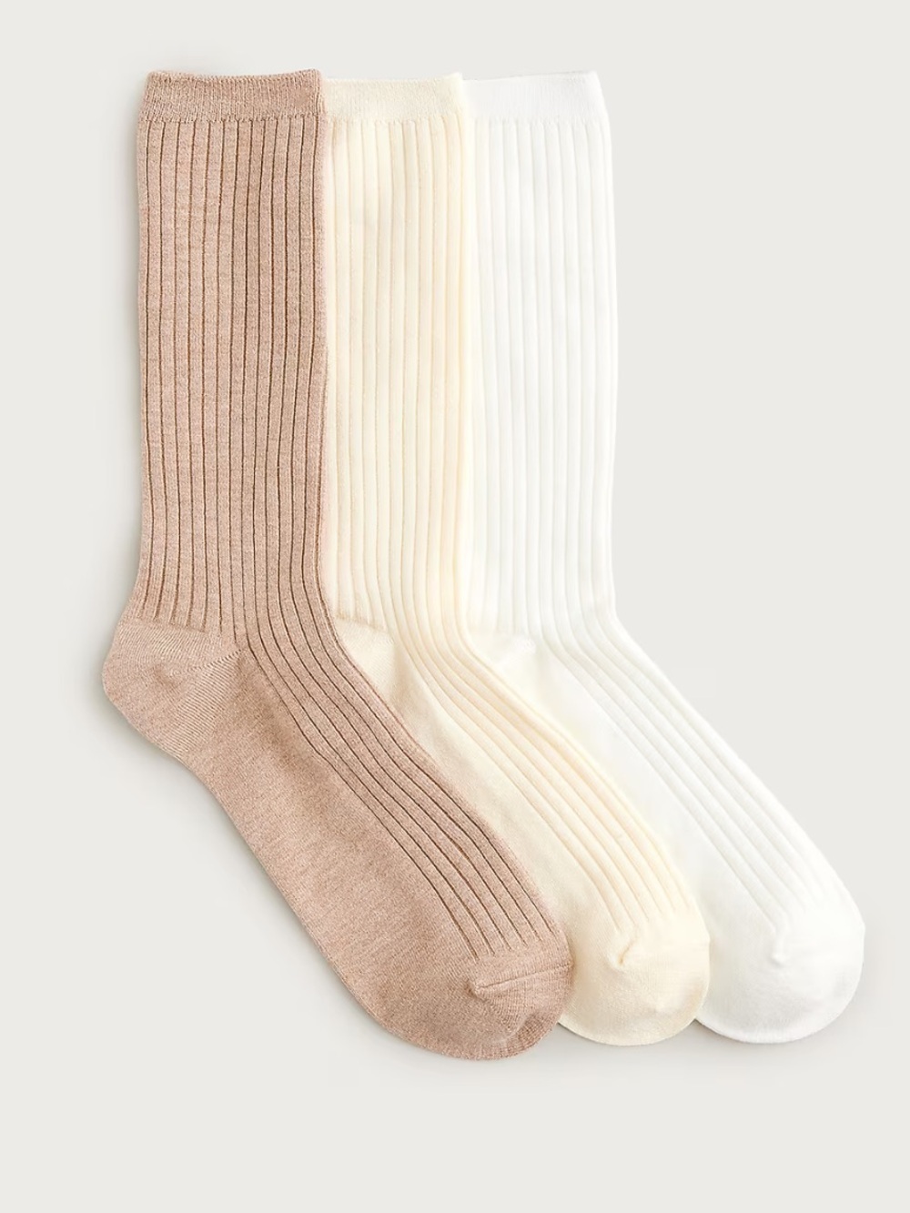 J crew Cozy ribbed trouser socks three-pack